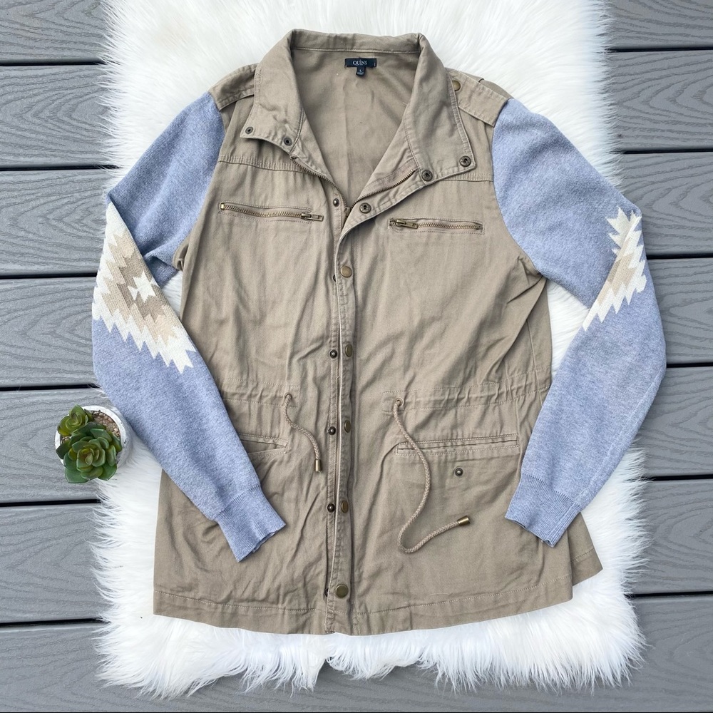 Aztec Pattern Military Jacket - Picture 1 of 3